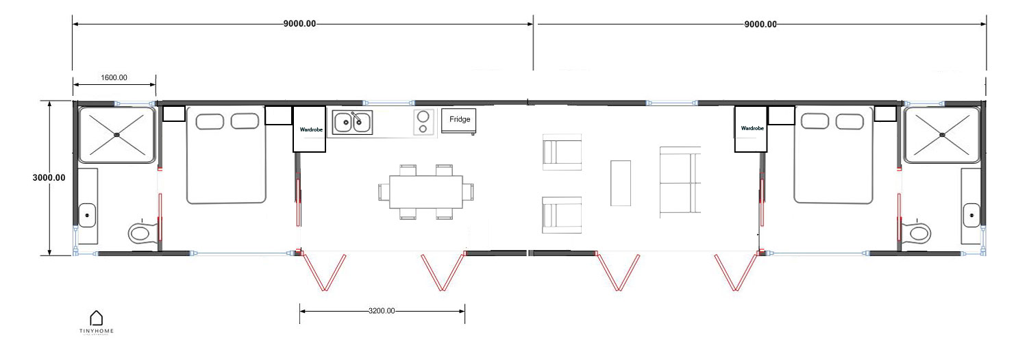 Figur 8 Combo Tiny Home Plan