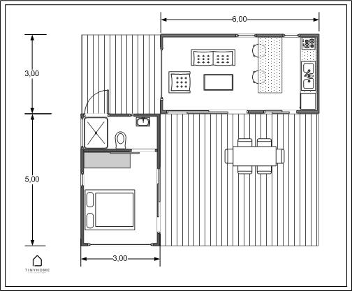 Figur 8 Combo Tiny Home Plan