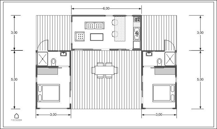 Figur 8 Combo Tiny Home Plan