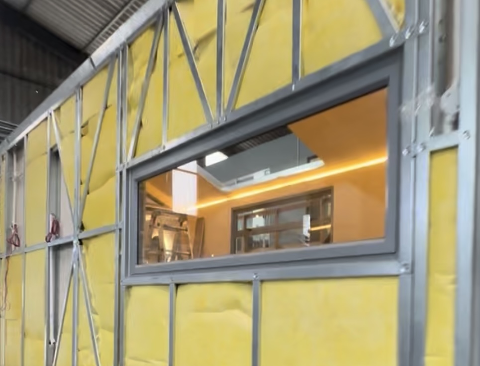 Electrics installed prior to cladding