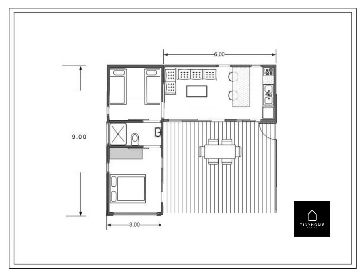 Figur 8 Combo Tiny Home Plan